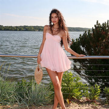Rosette Bloom Mini Dress