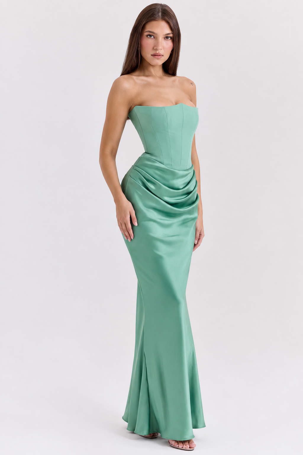 Adara Corset Maxi Dress Blue