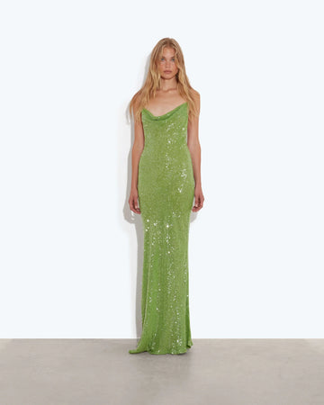 Gaia Verde Maxi Dress