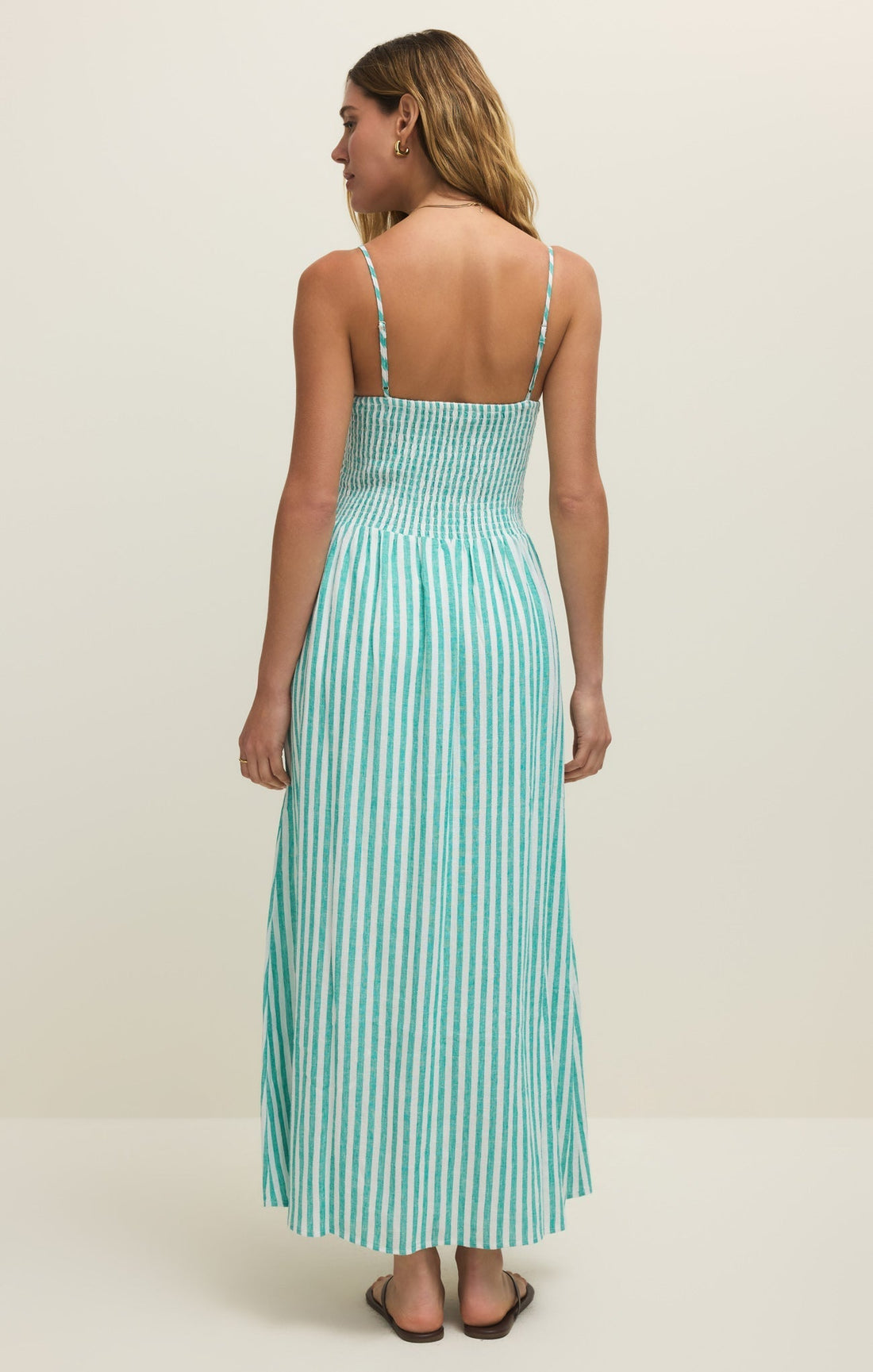Stripe Linen Maxi Dress